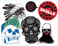 Stickerbomb Skulls