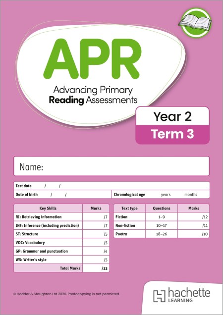 Advancing Primary Reading Assessments, Year 2 Term 3, 10pk