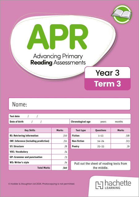 Advancing Primary Reading Assessments, Year 3 Term 3, 10pk