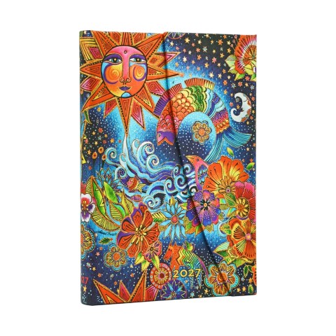 2027 Celestial Magic (Whimsical Creations) Mini 12-Month Hardcover Dayplanner (Wrap Closure) Horizontal