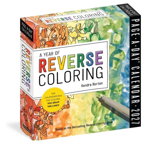 Reverse Coloring Page-A-Day® Calendar 2027